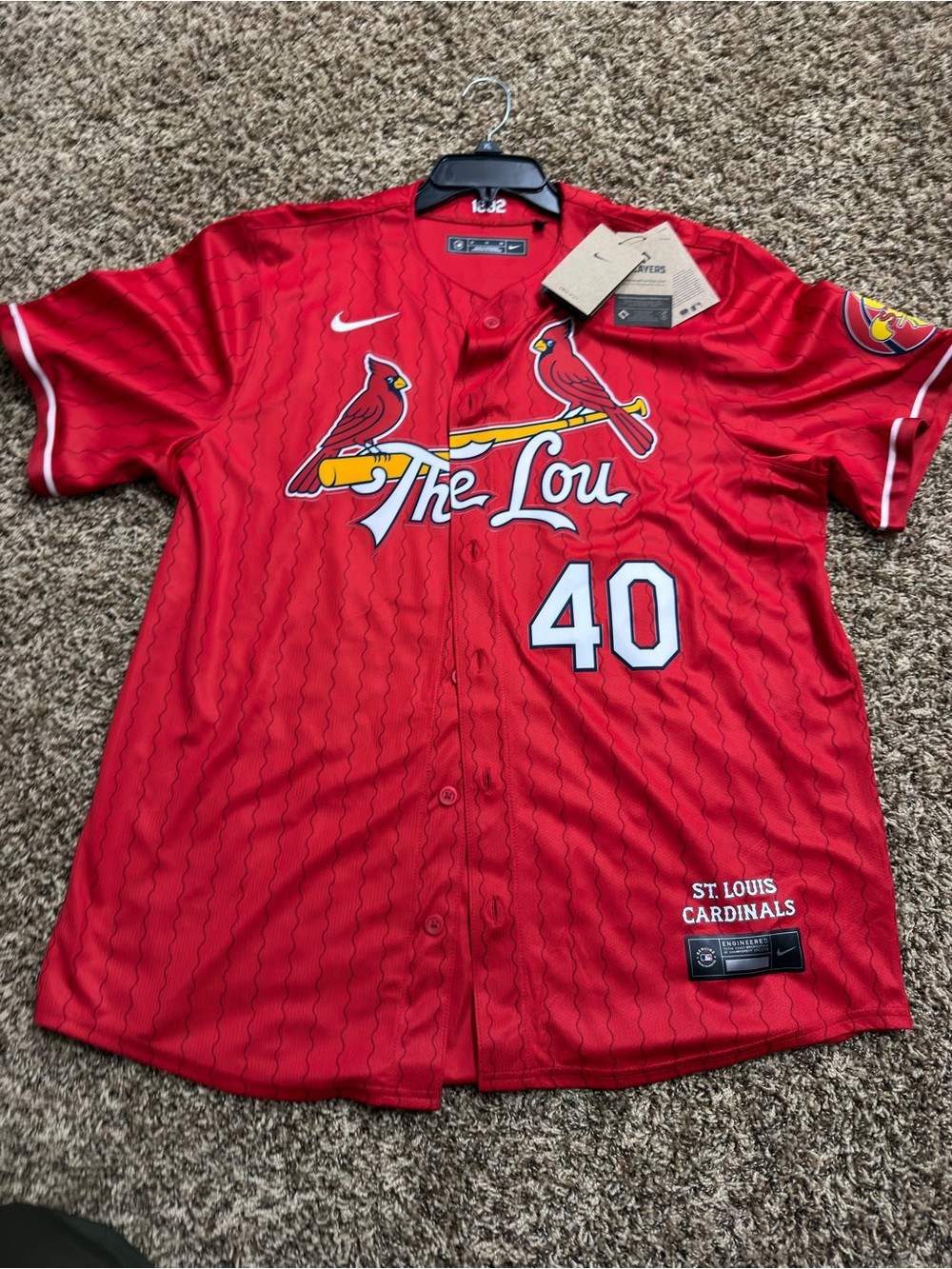Nike St Louis Cardinals Willson Contreras #40 Red MLB Baseball Jersey Men's XL